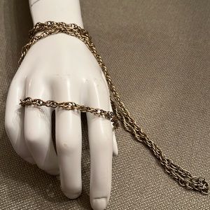 Bronze gold tone chain rope necklace.  Great for laying.